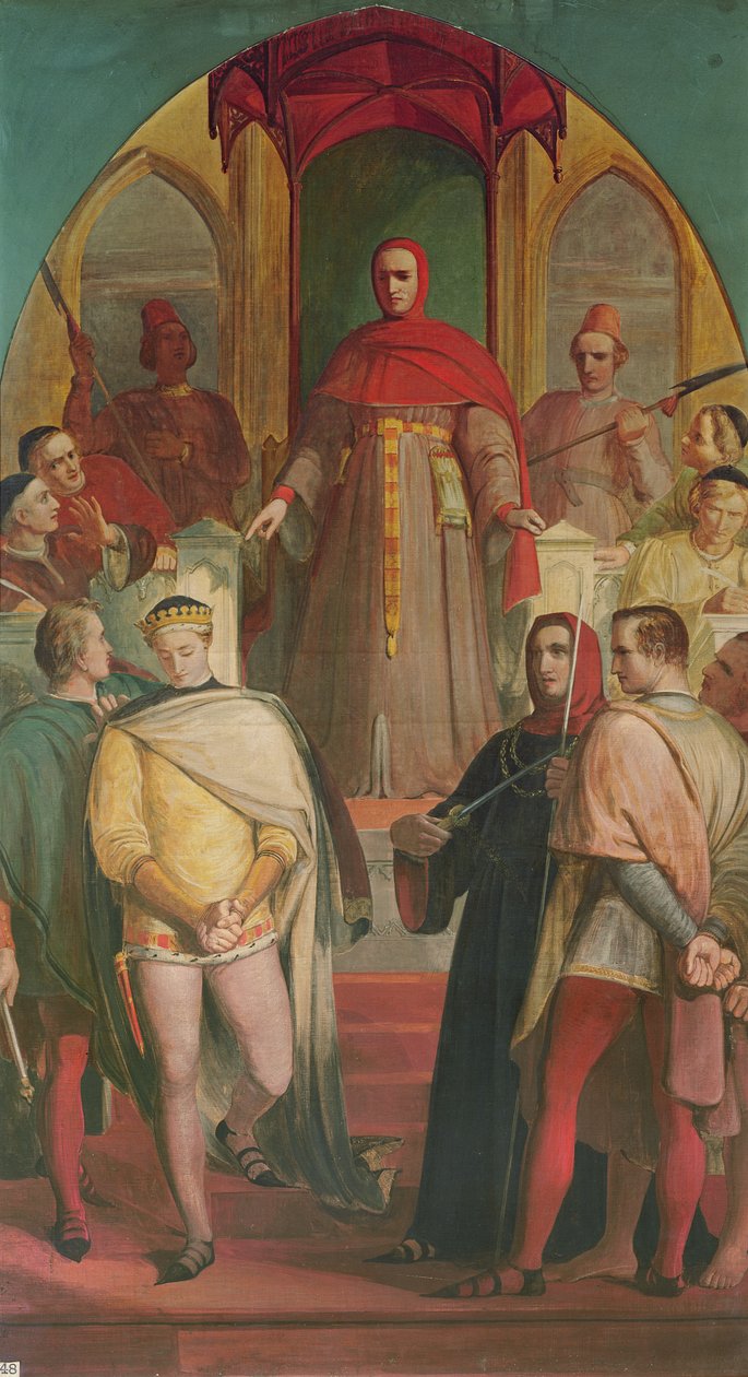 Prins Henrik (1387-1422) anerkender dommer Gascoignes autoritet (ca. 1350-1419) 1845 af Richard Redgrave