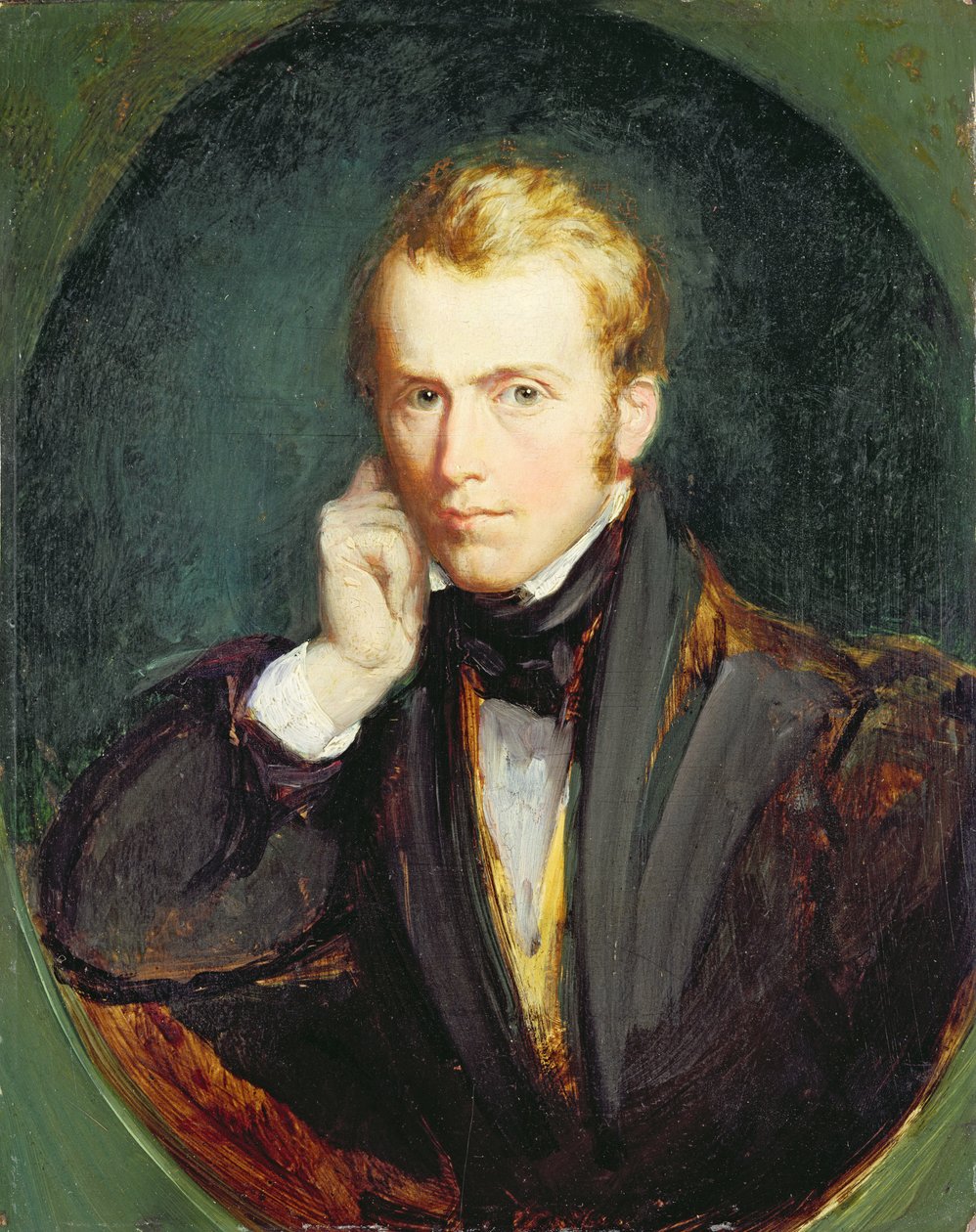 Selvportræt, ca. 1827-37 (olie på panel) af Richard Redgrave