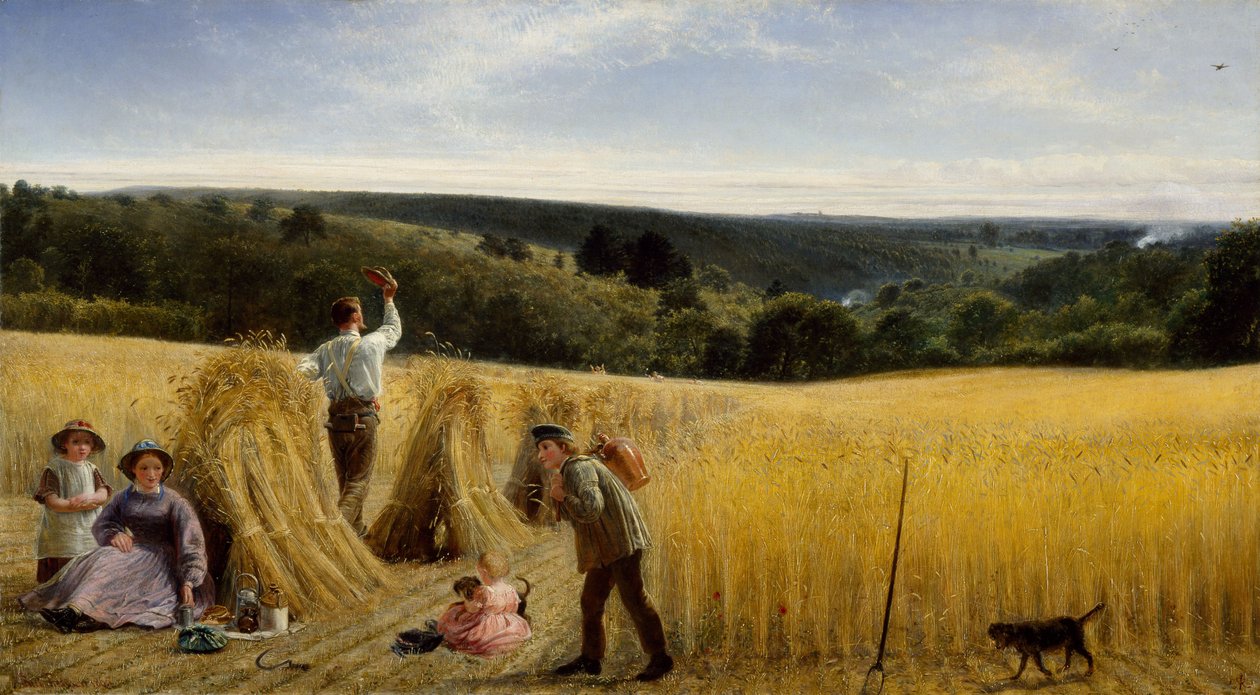 Dalene står også tykke af majs, 1865 af Richard Redgrave
