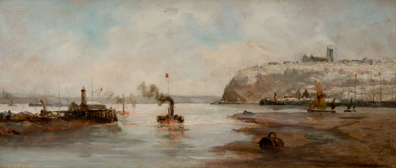 Cardiff Docks med Penarth Head af Richard Short