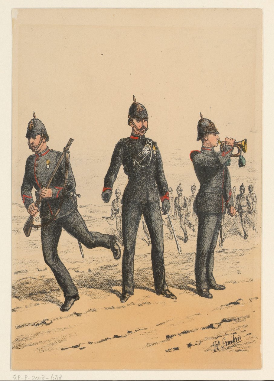 Tre britiske soldater Ni repræsentationer af britiske militæruniformer (serietitel) af Richard Simkin
