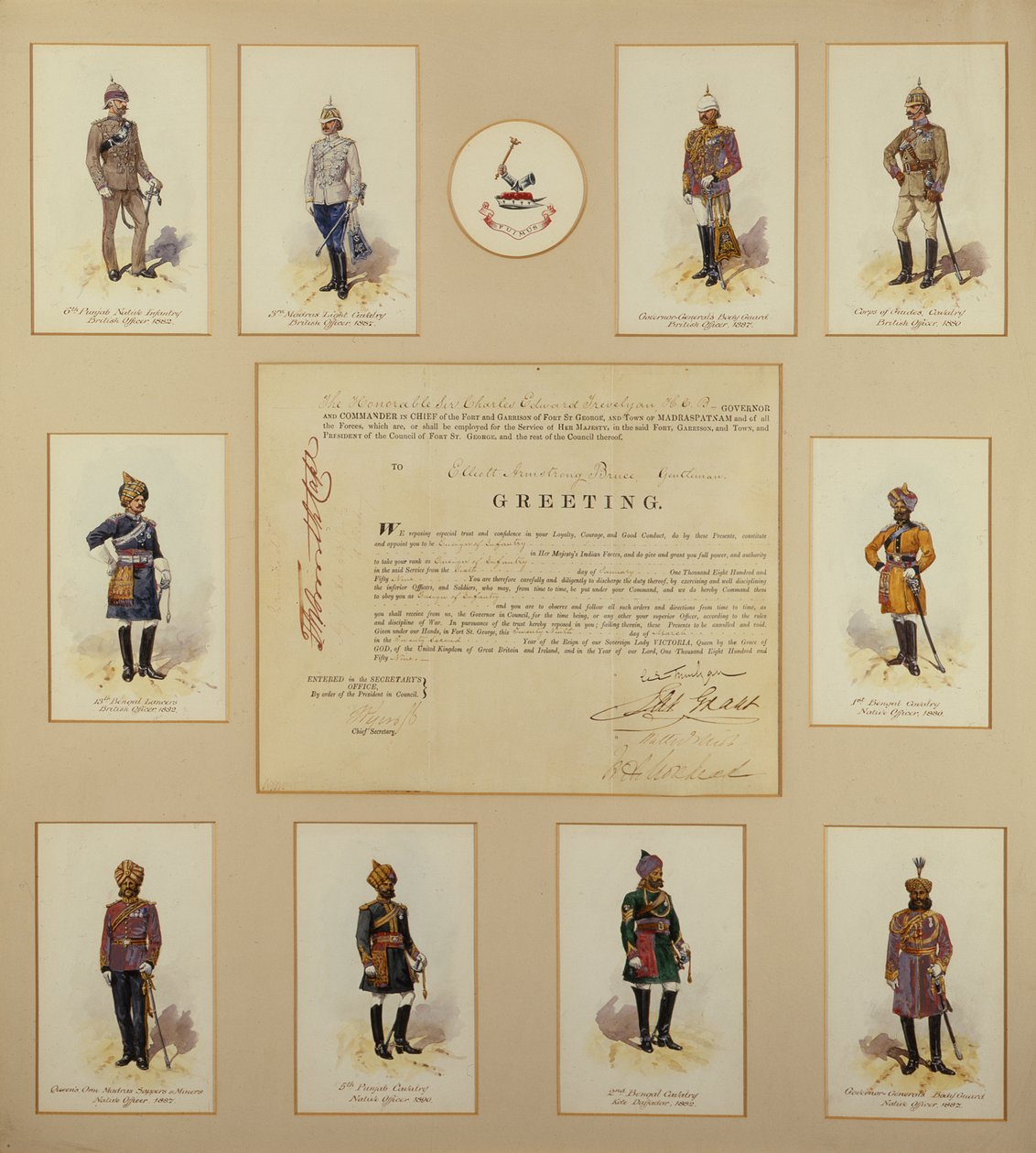 Officerer fra den britiske hær i uniform af R.Simkin, 1800-tallet af Richard Simkin