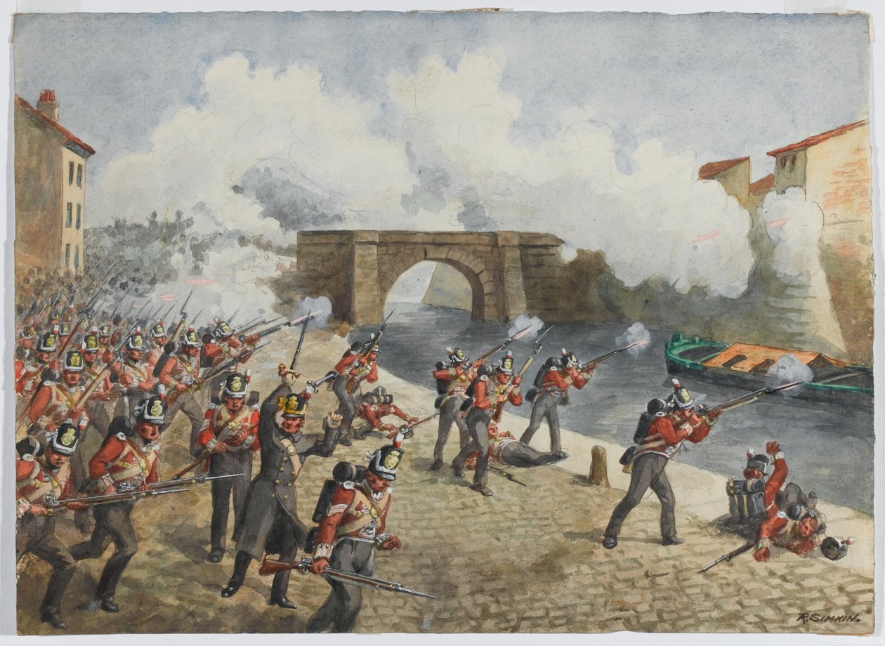 Det 27. Innikilling Regiment i Toulouse, 10. april 1814, omkring 1900 af Richard Simkin