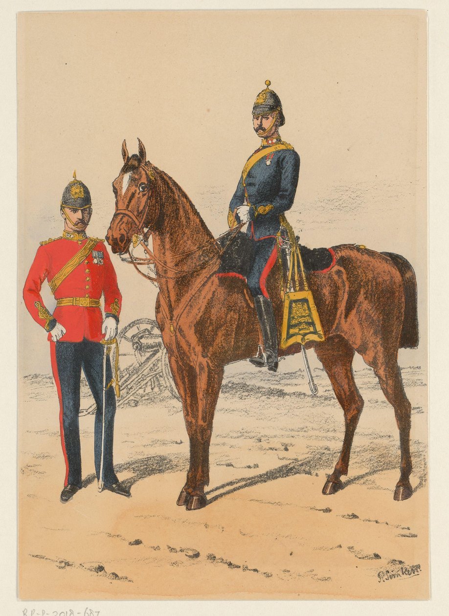 To britiske soldater Ni repræsentationer af britiske militæruniformer (serietitel) af Richard Simkin
