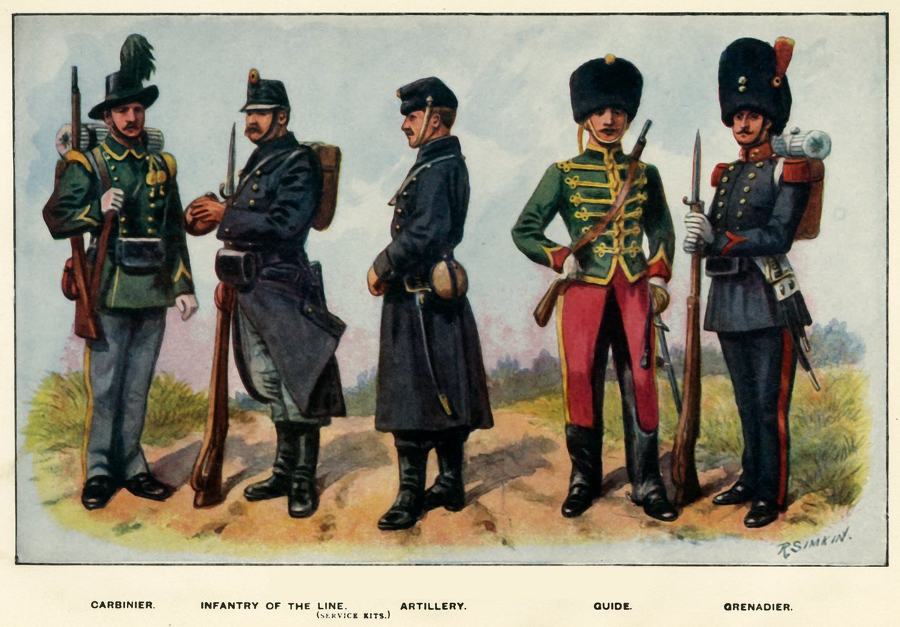 Typer af den belgiske hær, 1919. af Richard Simkin