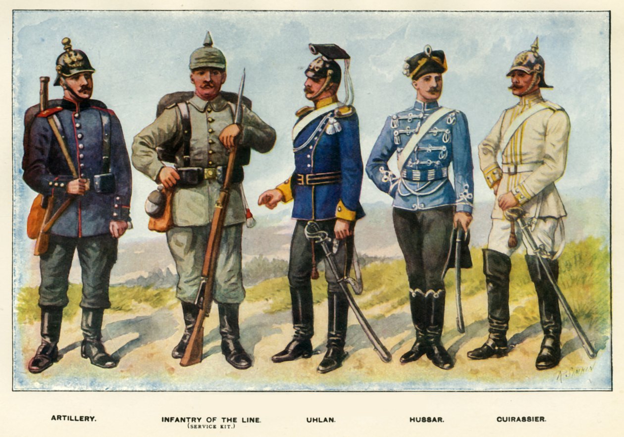 Typer af den tyske hær, 1919. af Richard Simkin