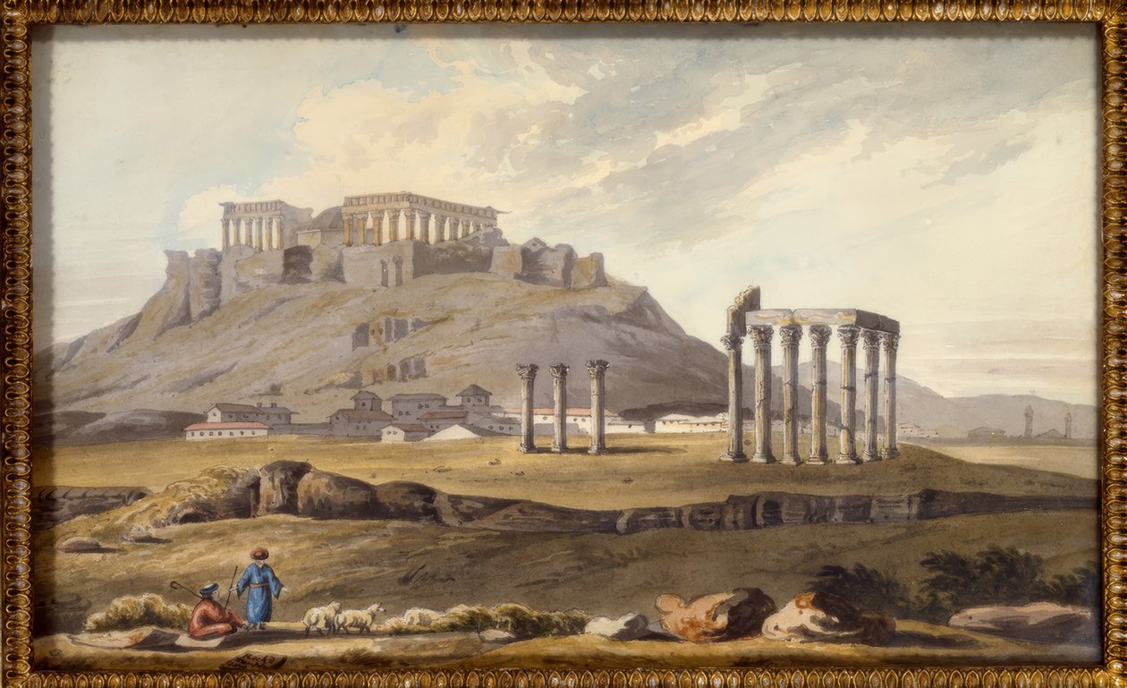 Templet for den olympiske Zeus og Akropolis af Richard Temple