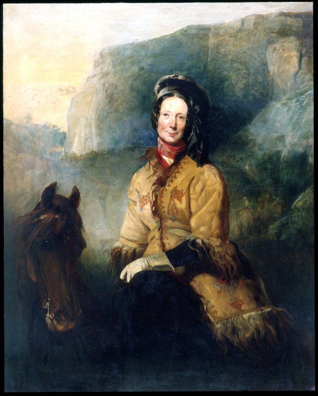 Lady Florentia Sale, på tilbagetog fra Kabul, Kabul-katastrofen af Richard Thomas Bott