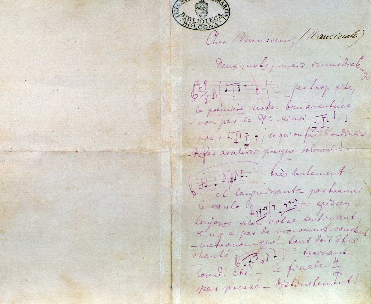 Håndskrevet brev fra Richard Wagner til Luigi Mancinelli, 10. december af Richard Wagner