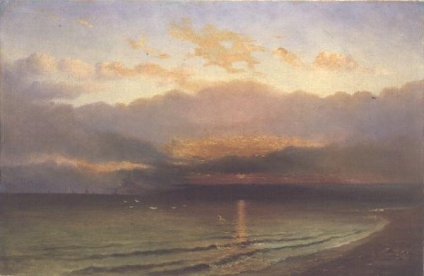Solnedgang på Yorkshire Coast af Richard Weatherill