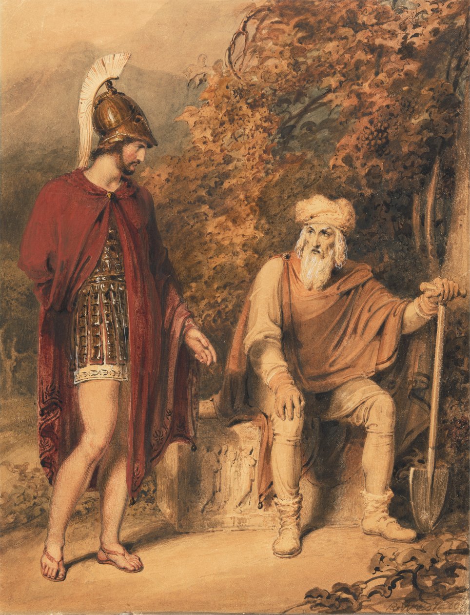 Alcibiades og Timon af Richard Westall