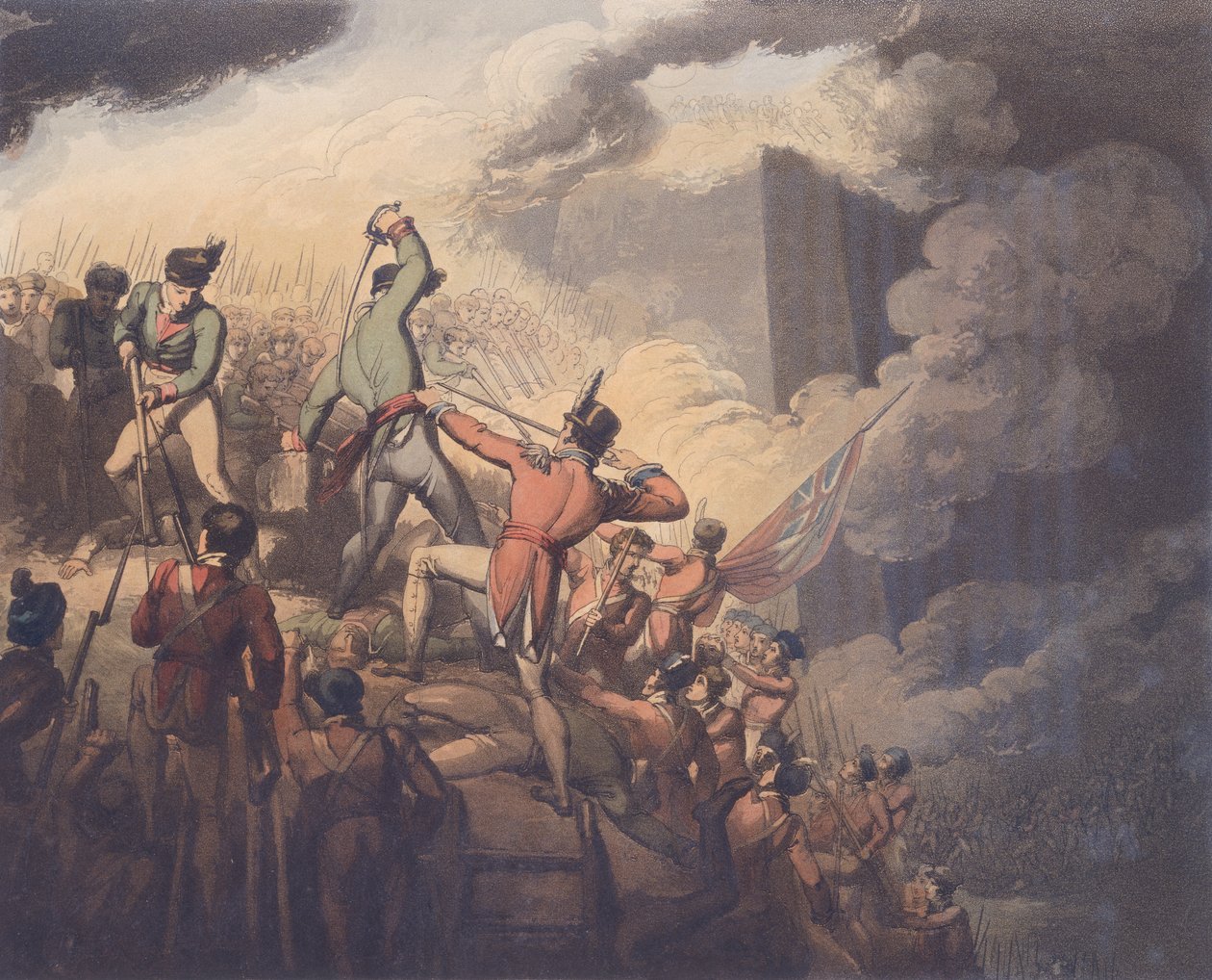 Badajoz, 6. april 1812, fra "The Victories of the Duke of Wellington", graveret af T. Fielding, udgivet af T. Fielding. 1819 (se 115640) af Richard Westall