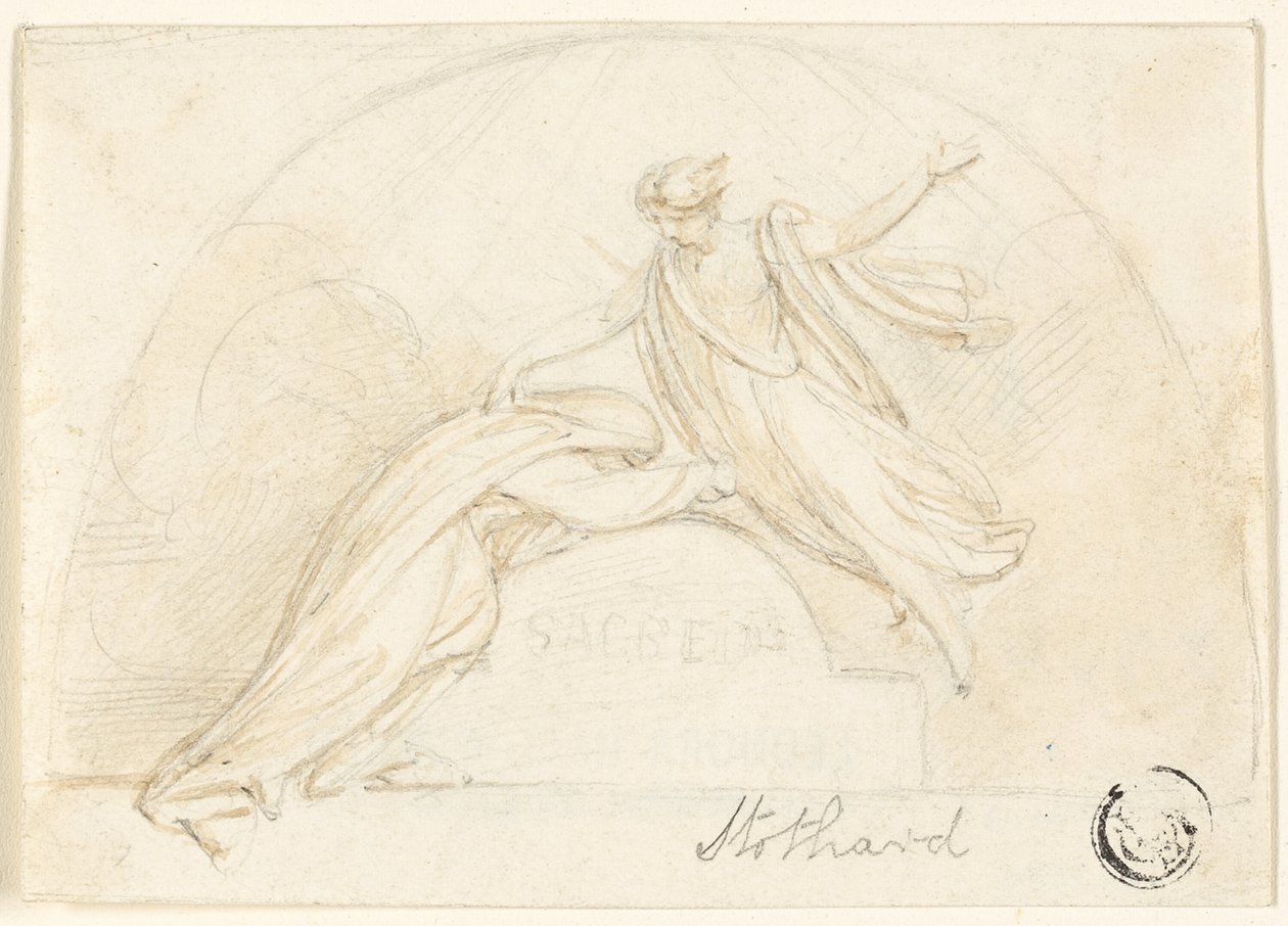 Design til begravelsesmonument af Richard Westall