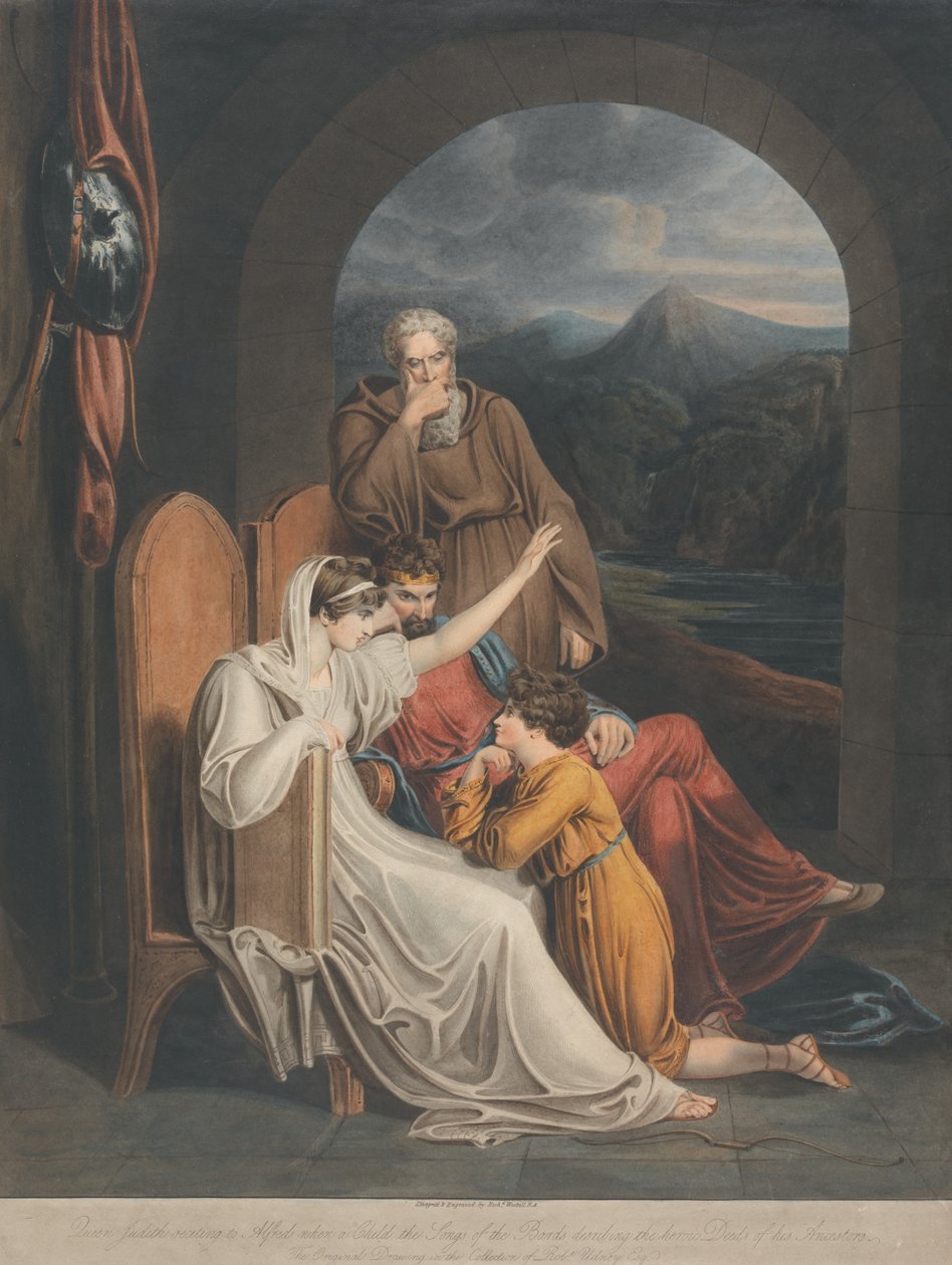 Dronning Judith læser for Alfred som barn af Richard Westall
