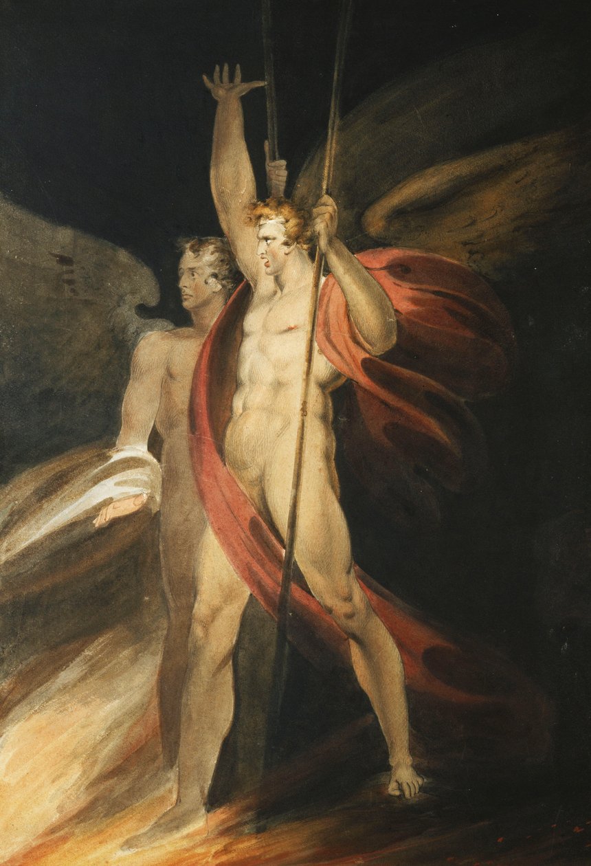 Satan jubler, af Richard Westall