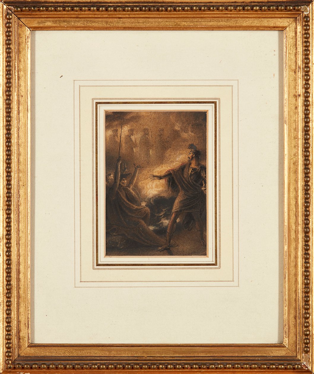 The Vision of the Descendants of Banquo (blæk og akvarel) af Richard Westall