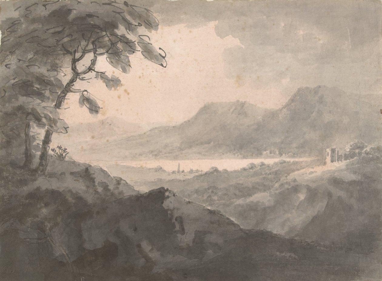 Mere i bjergene af Richard Wilson (attributed to)