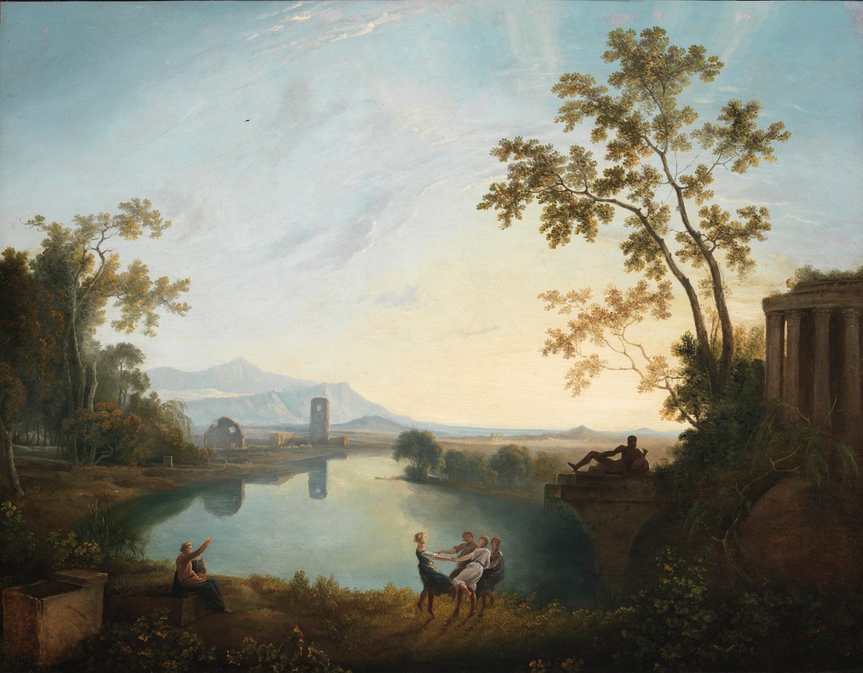 Apollon og årstiderne (Klassisk landskab) af Richard Wilson