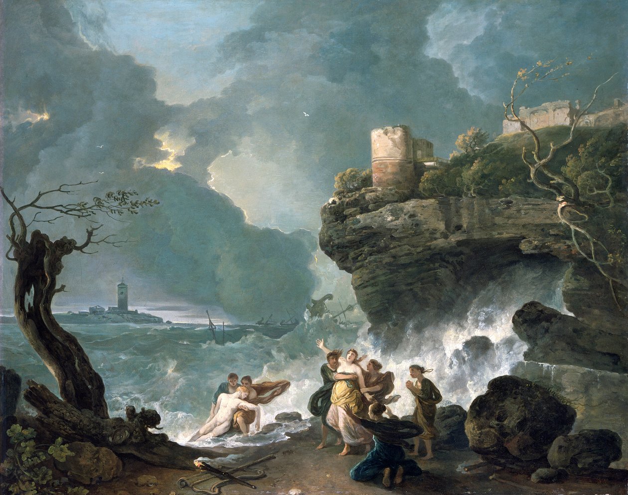Ceyx og Alcyone, 1768. af Richard Wilson