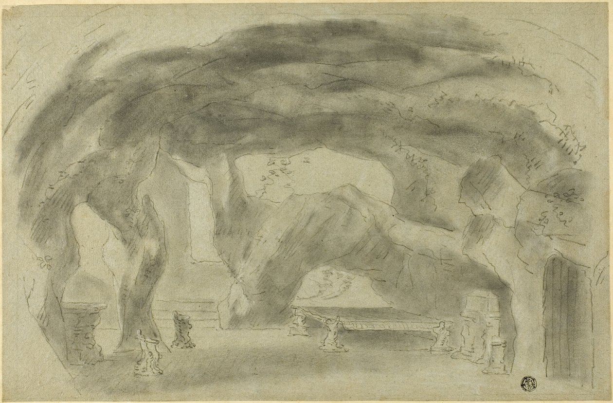 Interiør af en grotte af Richard Wilson