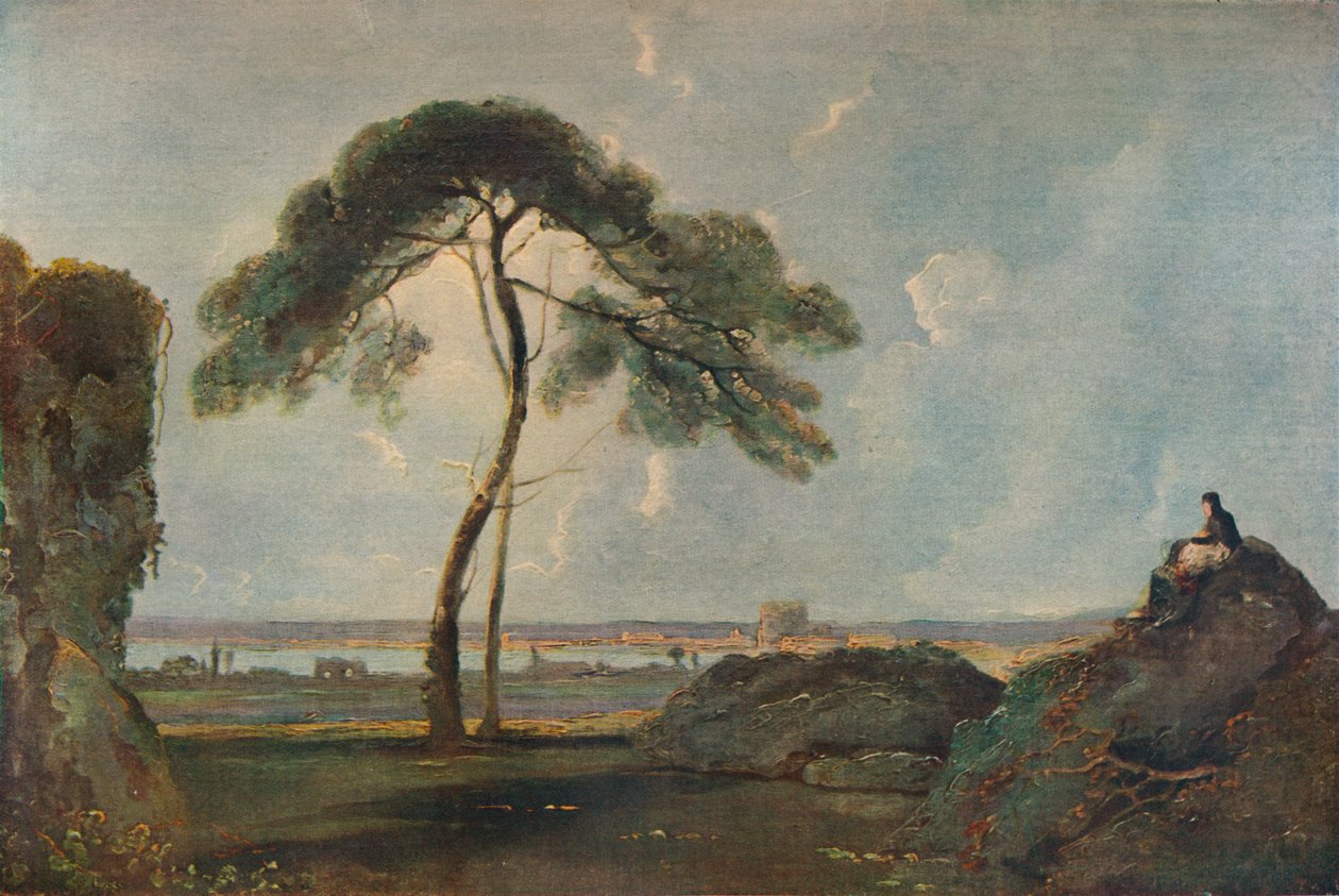 Italiensk landskab med en fyrretræ, c1756, 1938 af Richard Wilson