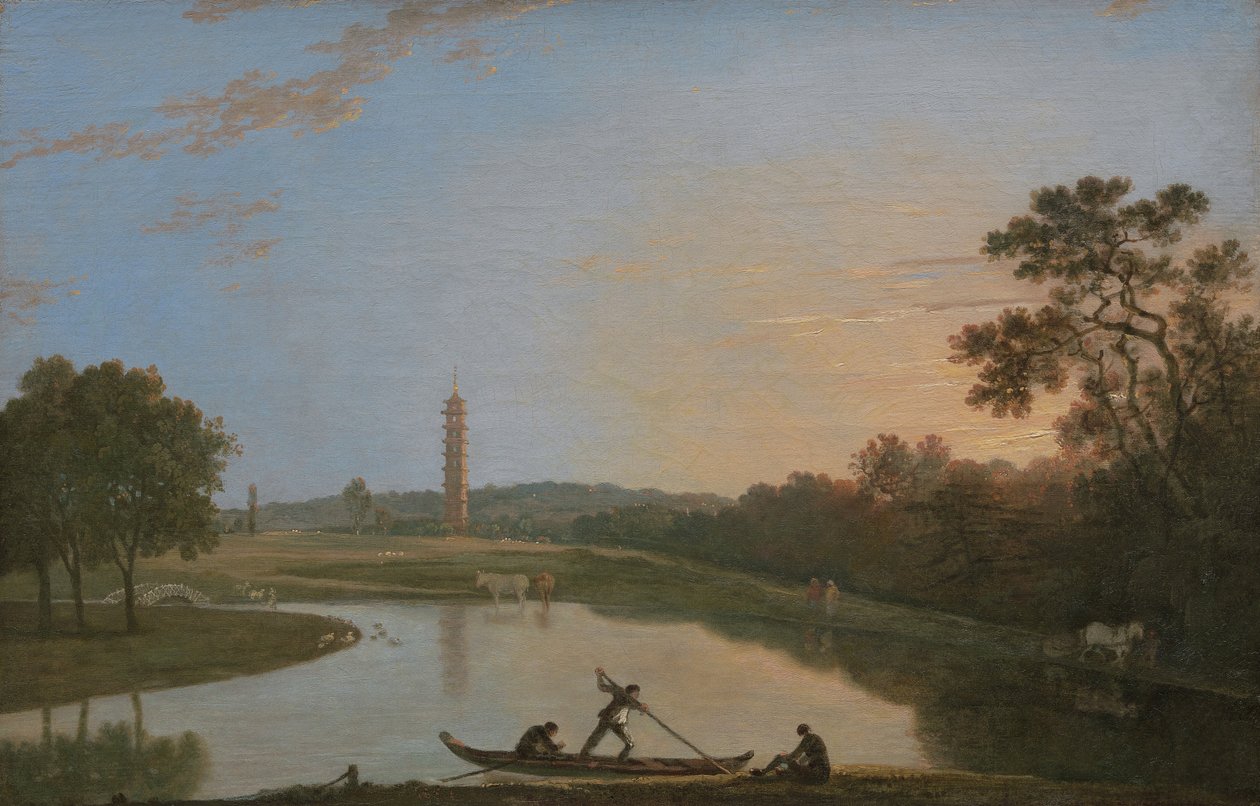 Kew Gardens: The Pagoda and Bridge [1985, Cormack, YCBA Concise Catalogue] af Richard Wilson