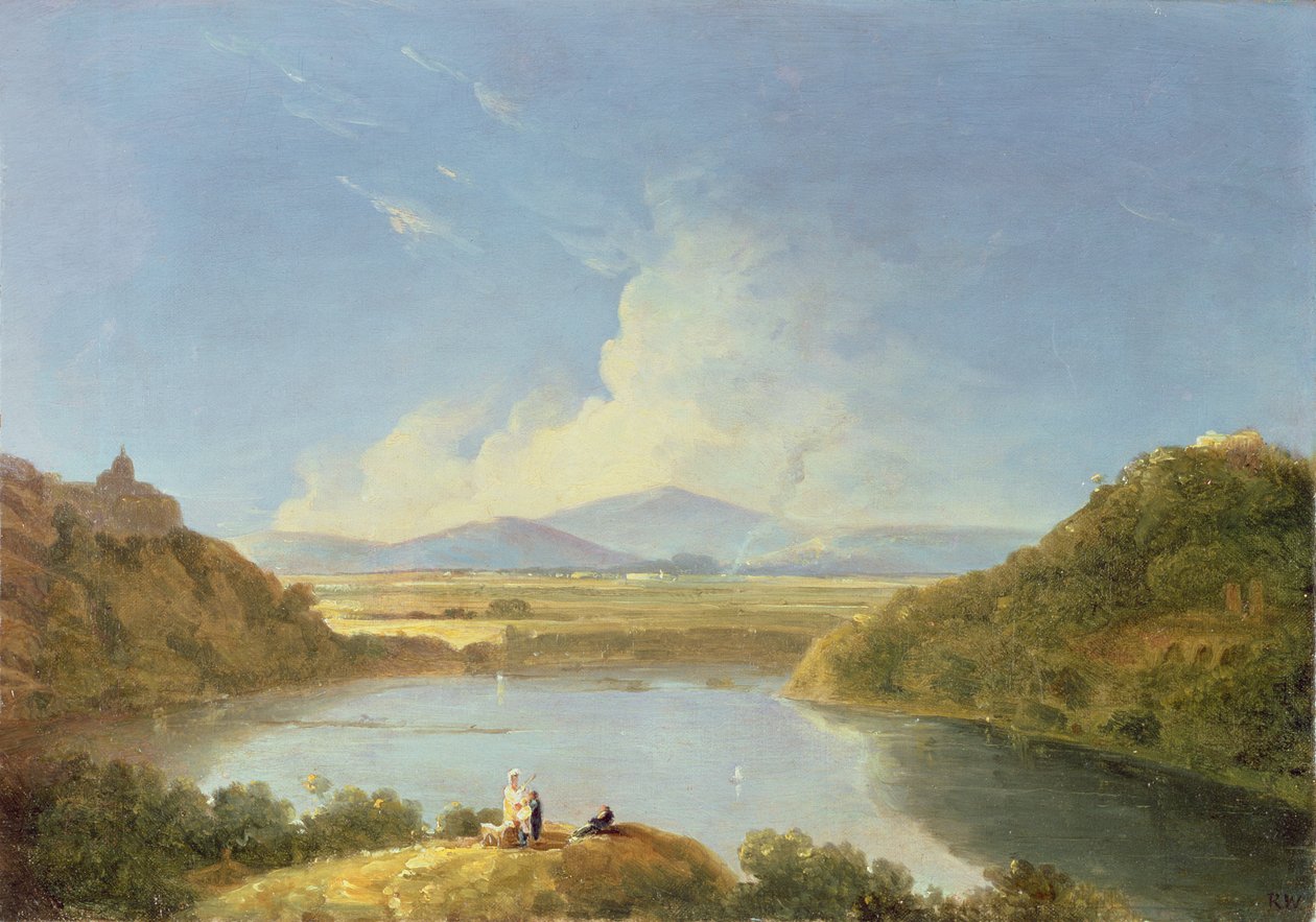 Lake Albano (olie på lærred) af Richard Wilson