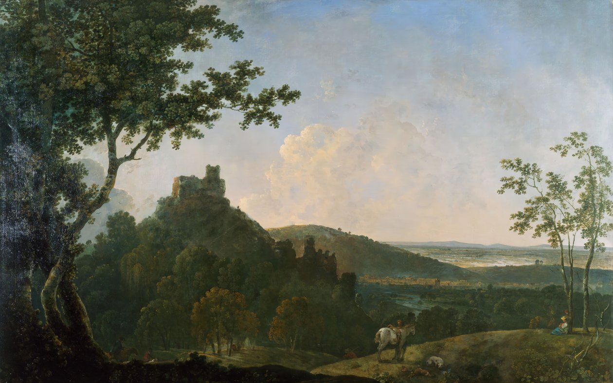 Okehampton Castle, 1771-1774. af Richard Wilson