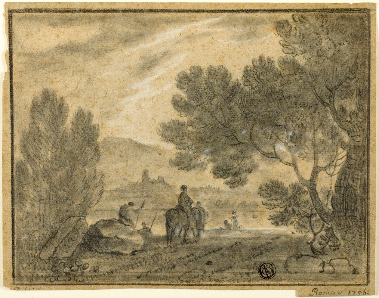 Romersk Campagna med figurer af Richard Wilson