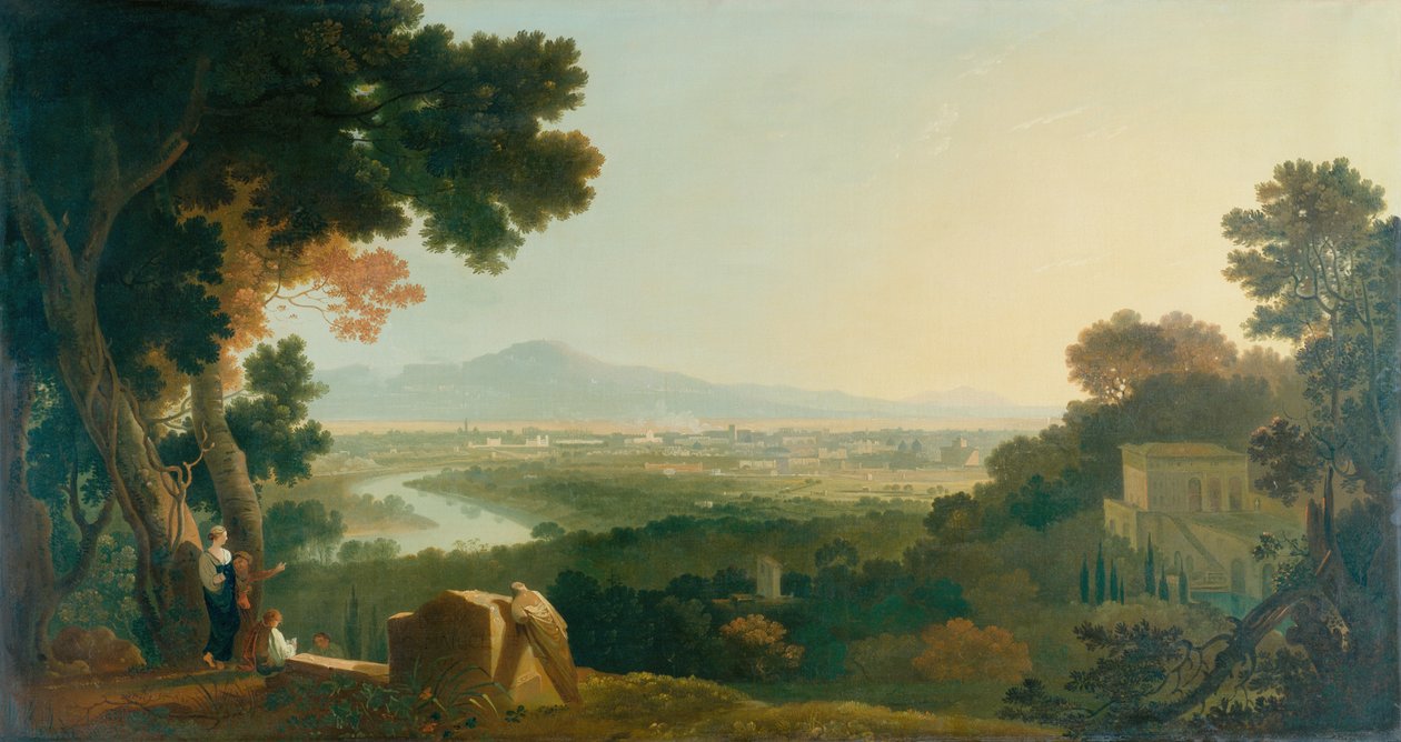 Rom fra Villa Madama (olie på lærred) af Richard Wilson