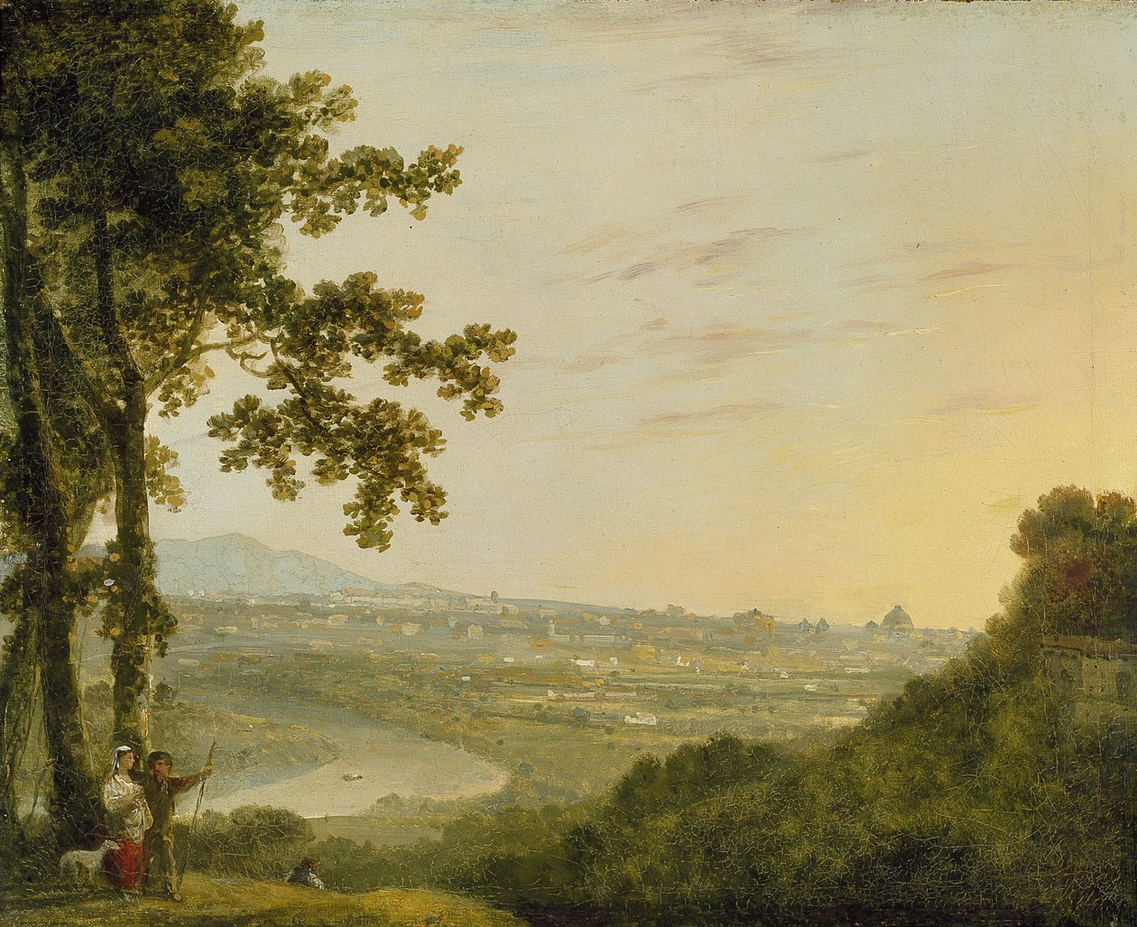 Rom fra Villa Madama, under eller efter 1753 (olie på lærred) af Richard Wilson