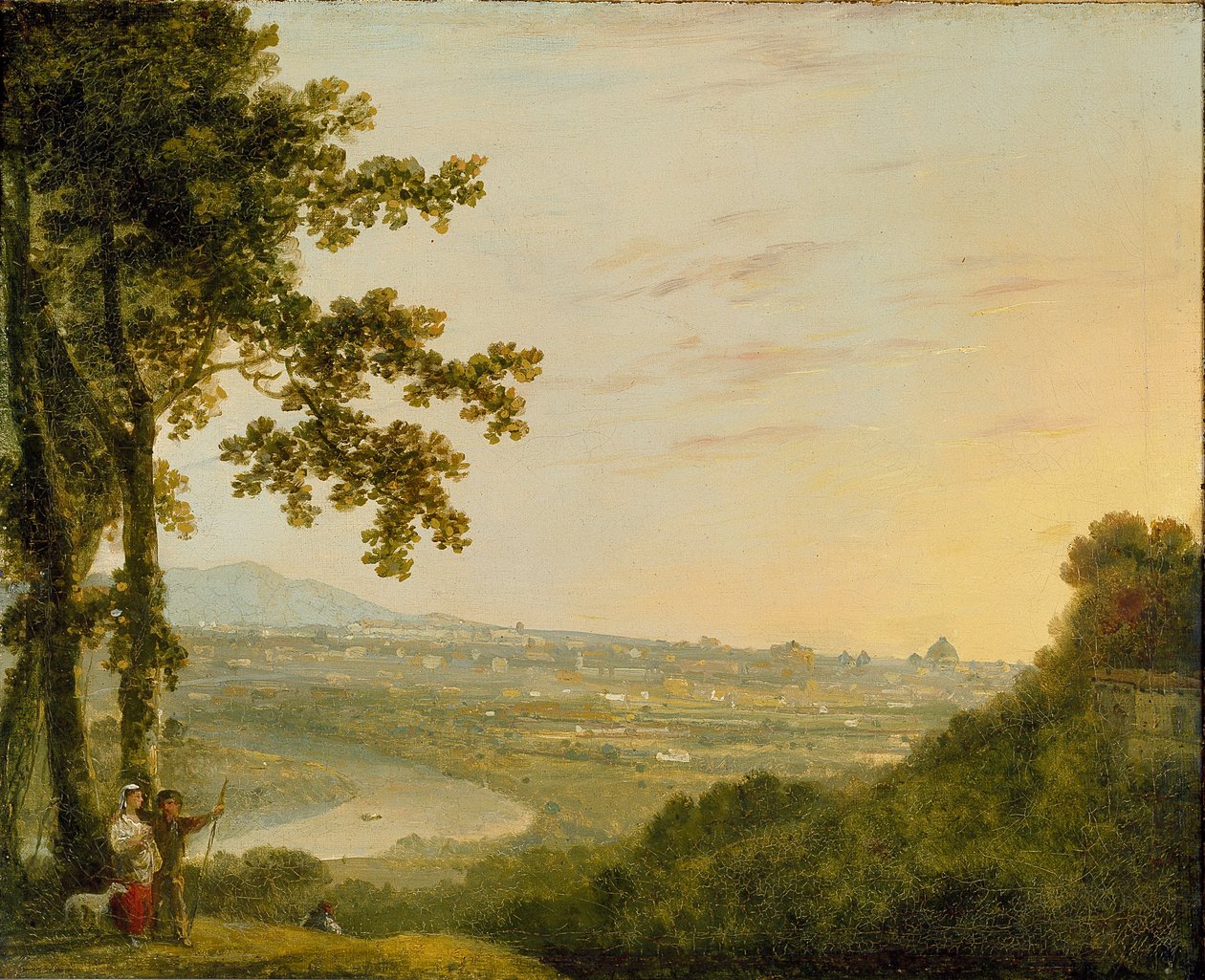Rom fra Villa Madama, under eller efter 1753 af Richard Wilson