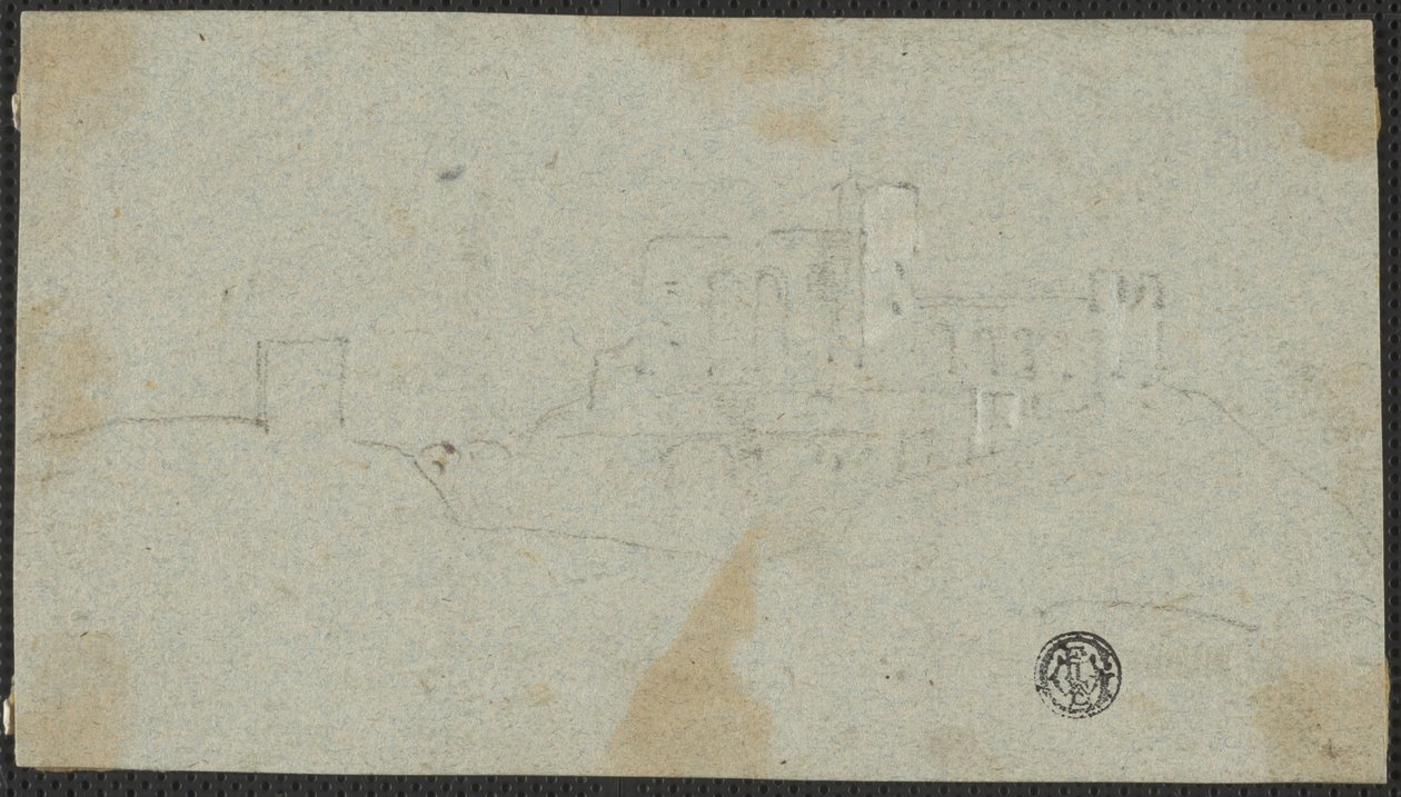 Sketch of Fortress on Hilldani af Richard Wilson