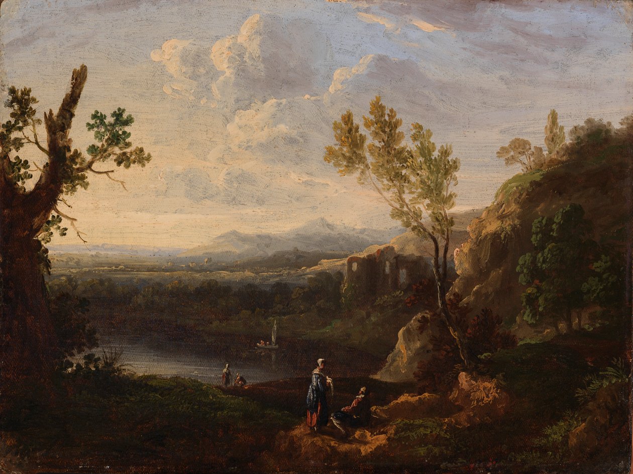 Lille landskab, midten af slutningen af 1700-tallet. af Richard Wilson