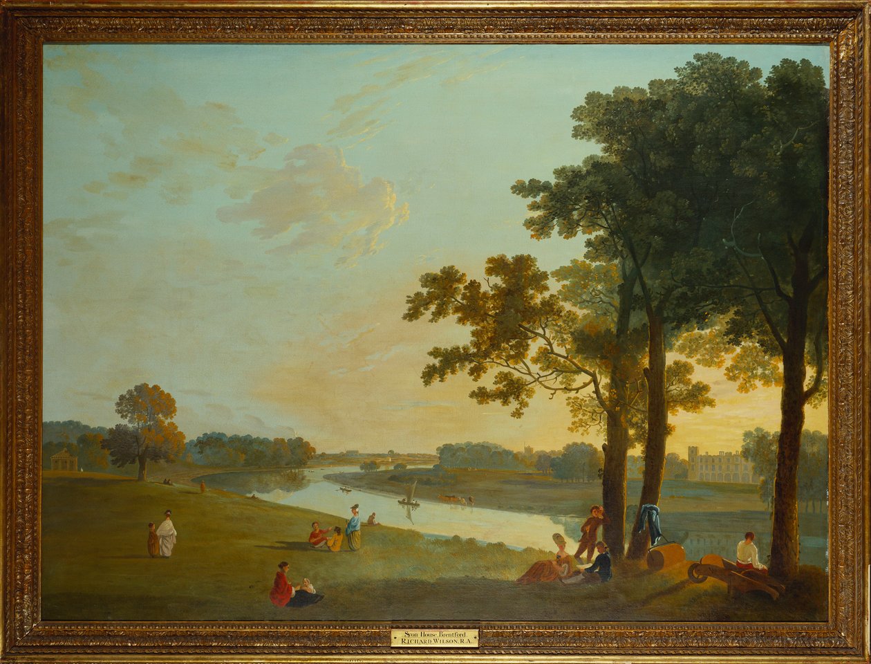 Syon House fra Richmond Gardens (olie på lærred) af Richard Wilson