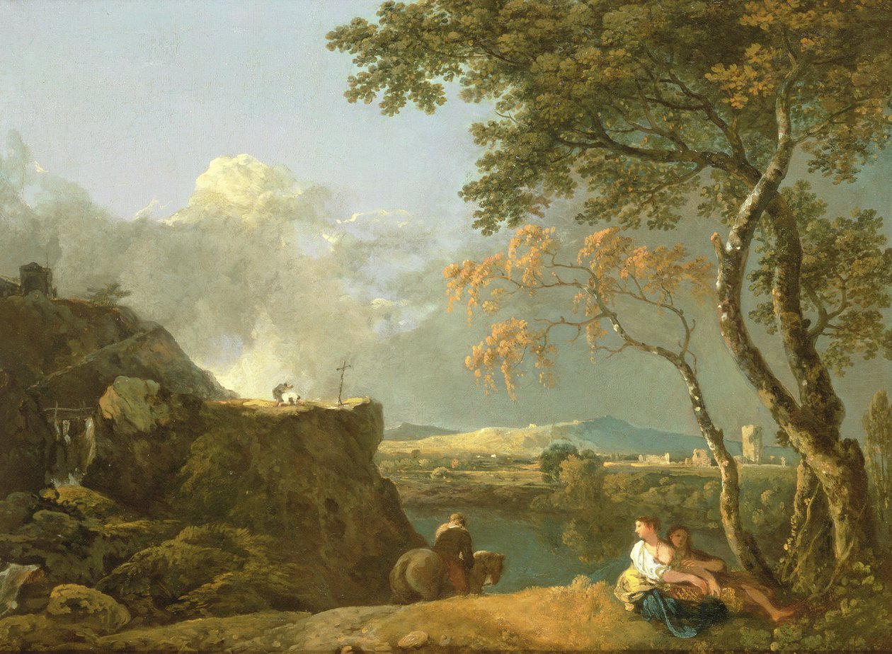 Den hvide munk (olie på lærred) af Richard Wilson