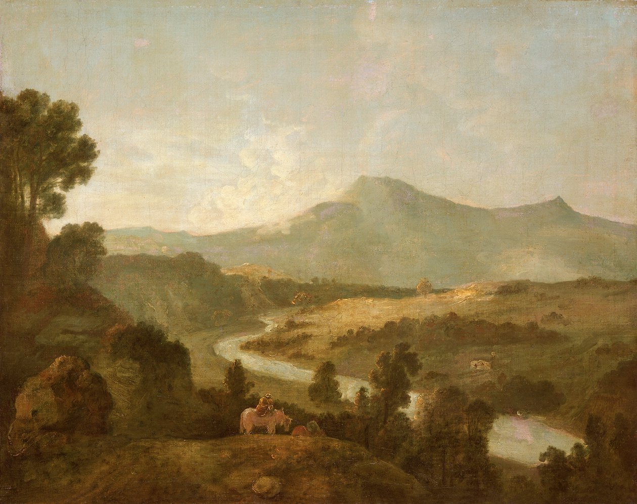 Mawddach-dalen med Cader Idris (olie på lærred) af Richard Wilson