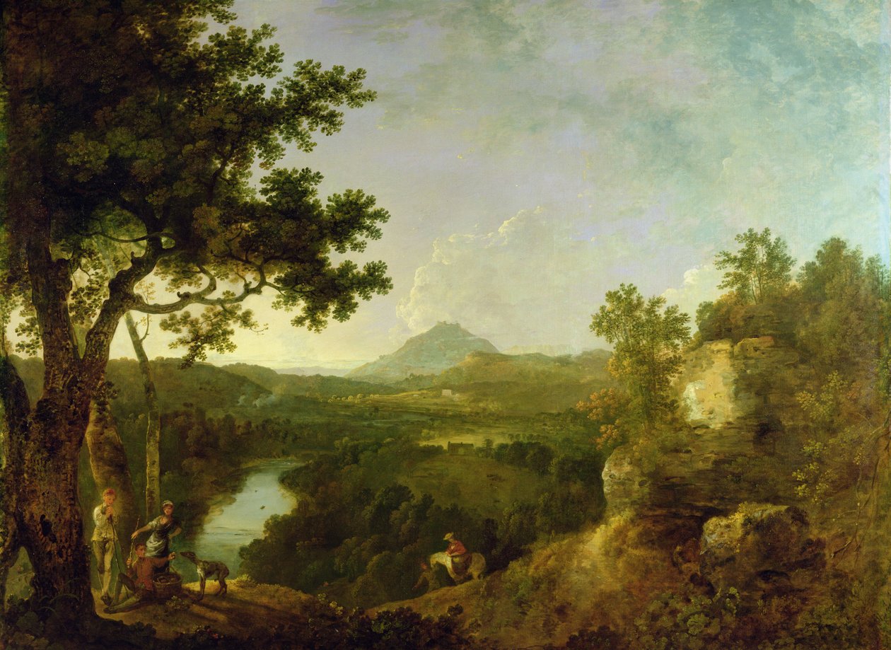 Udsigt nær Wynnstay, sæde for Sir Watkin Williams-Wynn af Richard Wilson