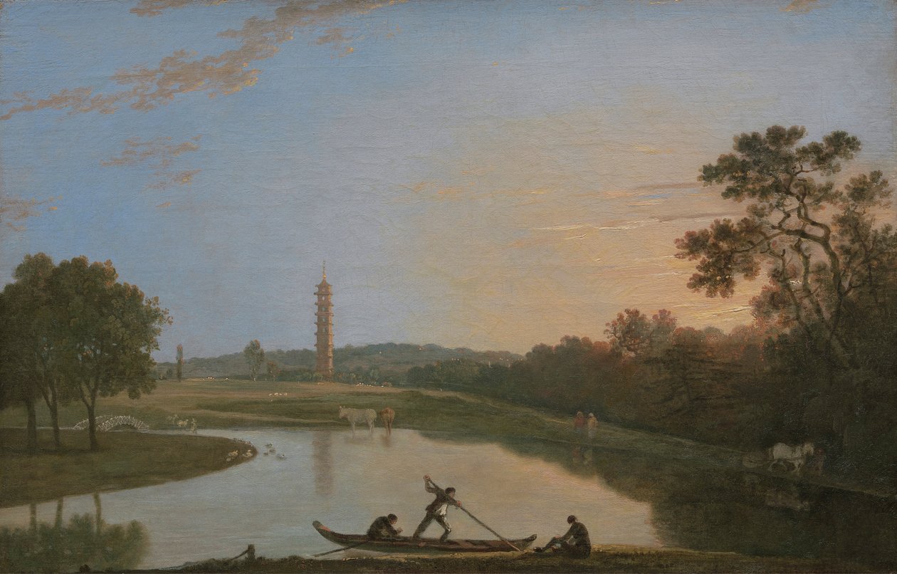 Kew Gardens: The Pagoda and Bridge [1985, Cormack, YCBA Concise Catalogue] af Richard Wilson