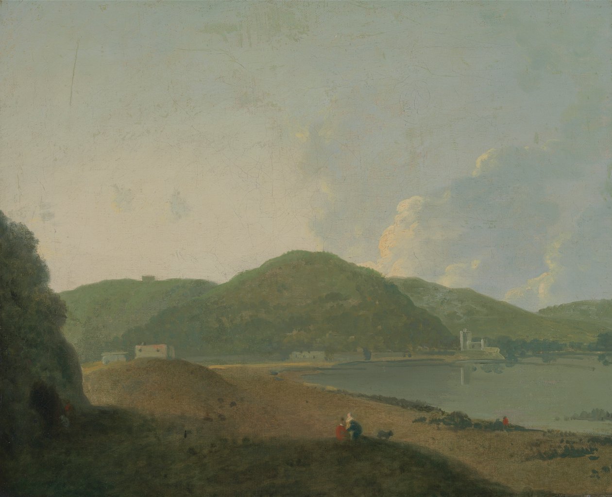 Agnano-søen med Grotta del Cane af Richard Wilson