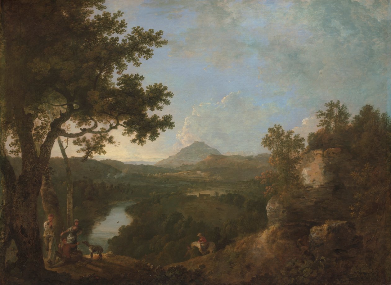 Udsigt nær Wynnstay, sæde for Sir Watkin Williams-Wynn, fjerde Bt. af Richard Wilson