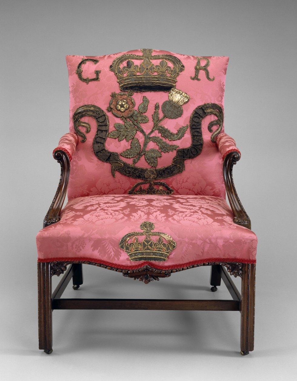 Lænestol, ca. 1750 (mahogni og polstring) af Richard and Elwick Edward (attr. to) Wright