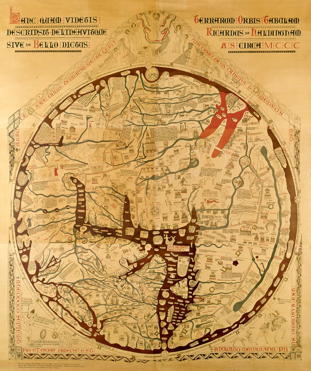 Hereford mappa mundidani af Richard of Haldingham