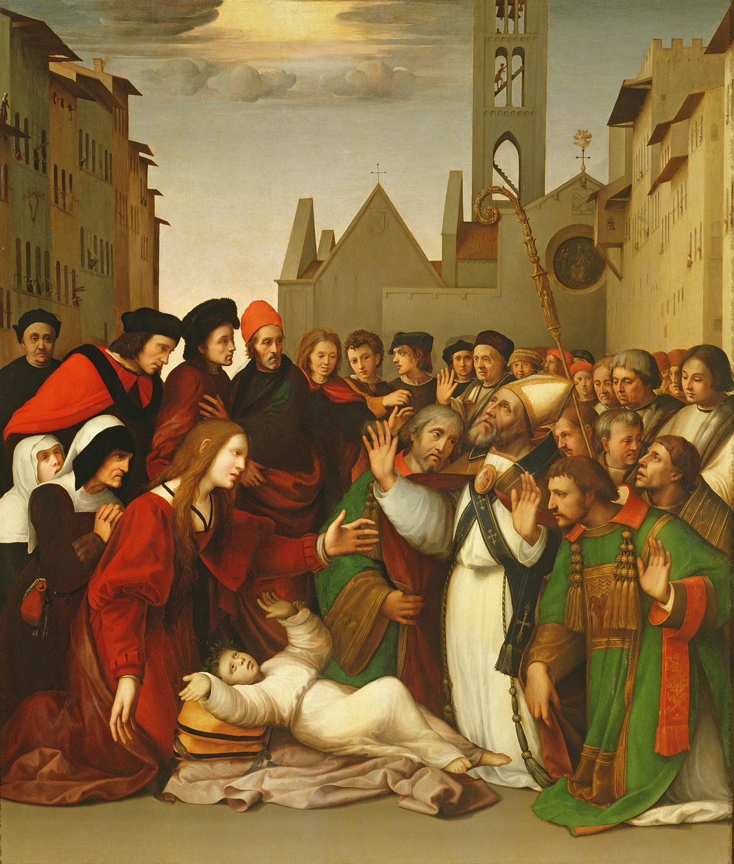 Sankt Zenobius rejser en dreng fra de døde af Ridolfo , Il Ghirlandaio