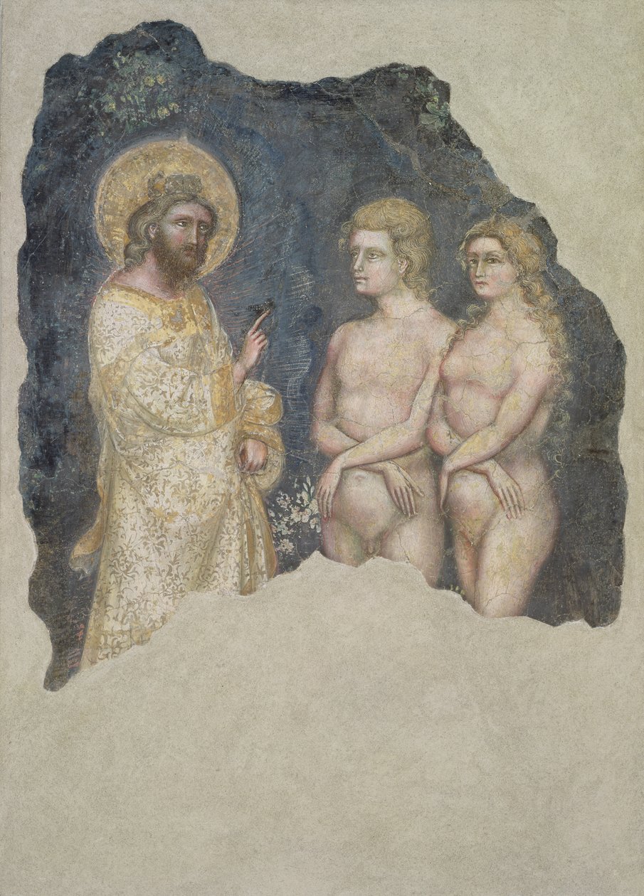 Adam og Eva velsignet af Gud, ca. 1357 af Ridolfo di Arpo Guariento