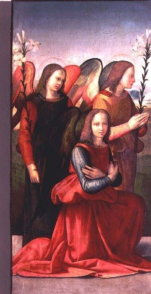 Tre engle (panel) (par 80359) af Ridolfo Il  Ghirlandaio