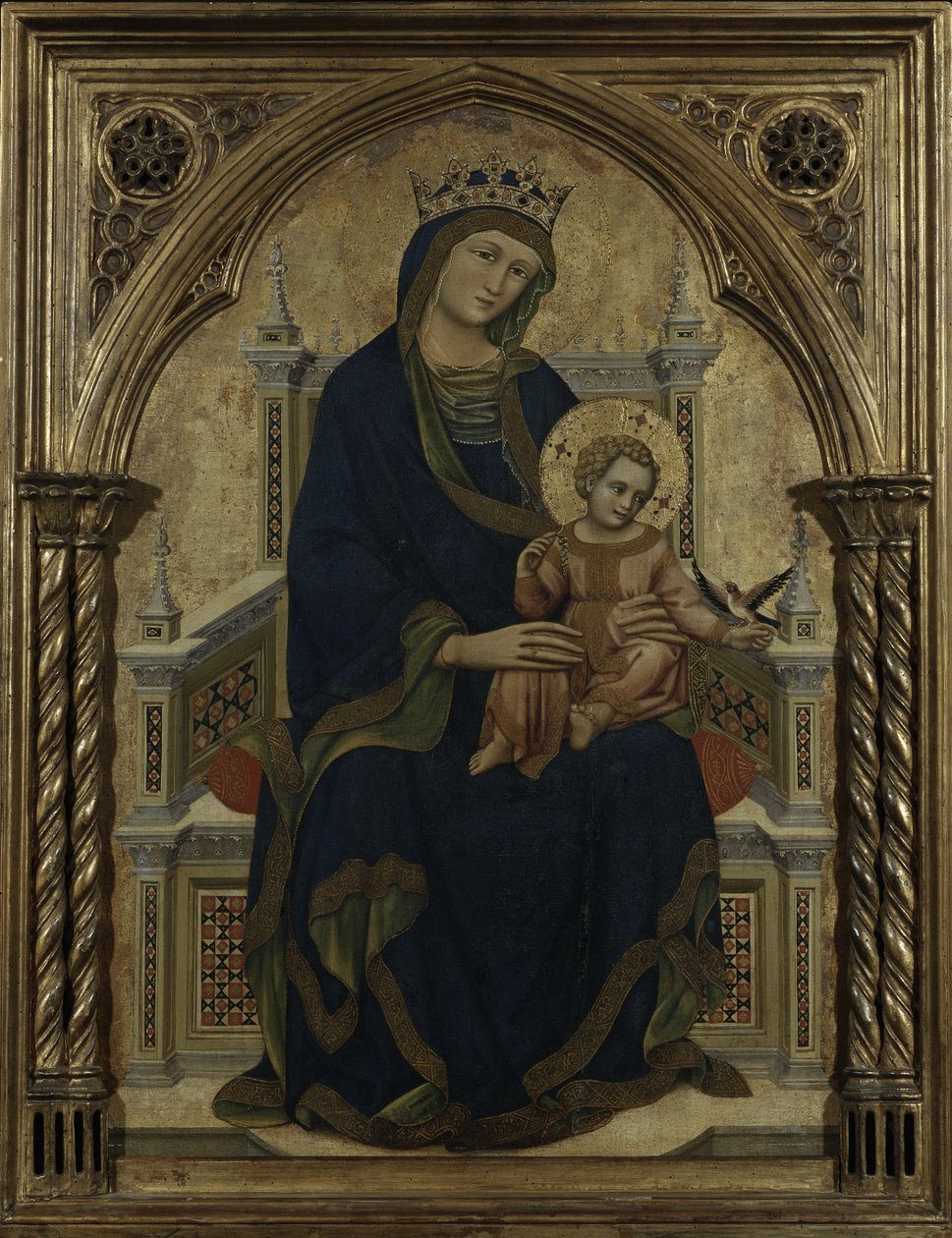 Jomfru og barn på tronen, ca. 1350 af Ridolfo di Arpo Guariento