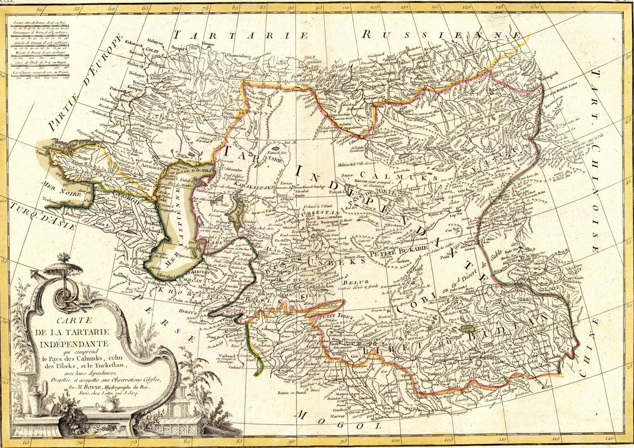 Kort over Independent Tartary, der omfatter Calmuks 