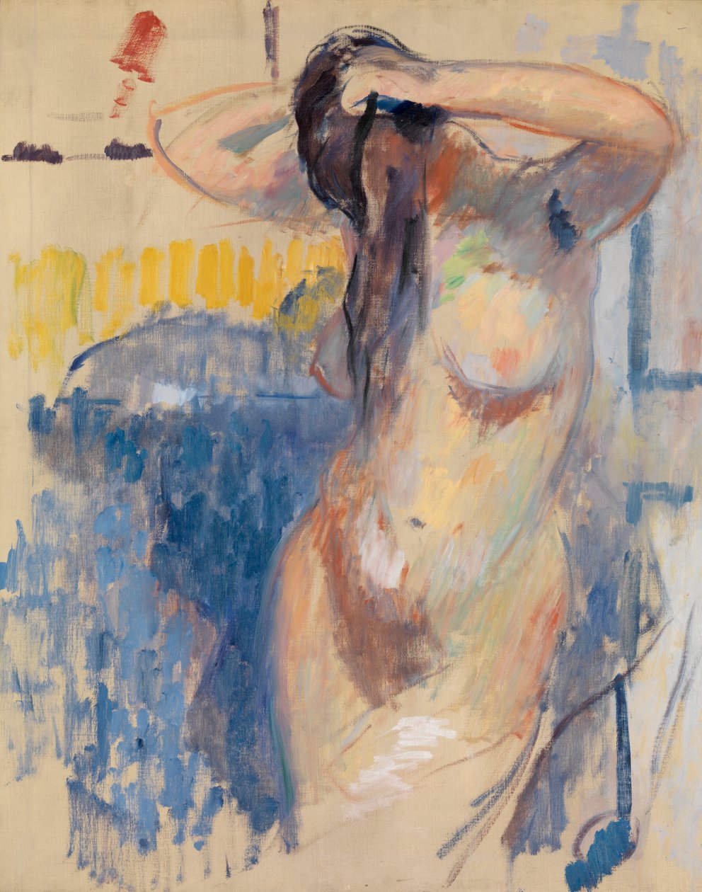 Nøgenstudie (olie på lærred) af Rik Wouters