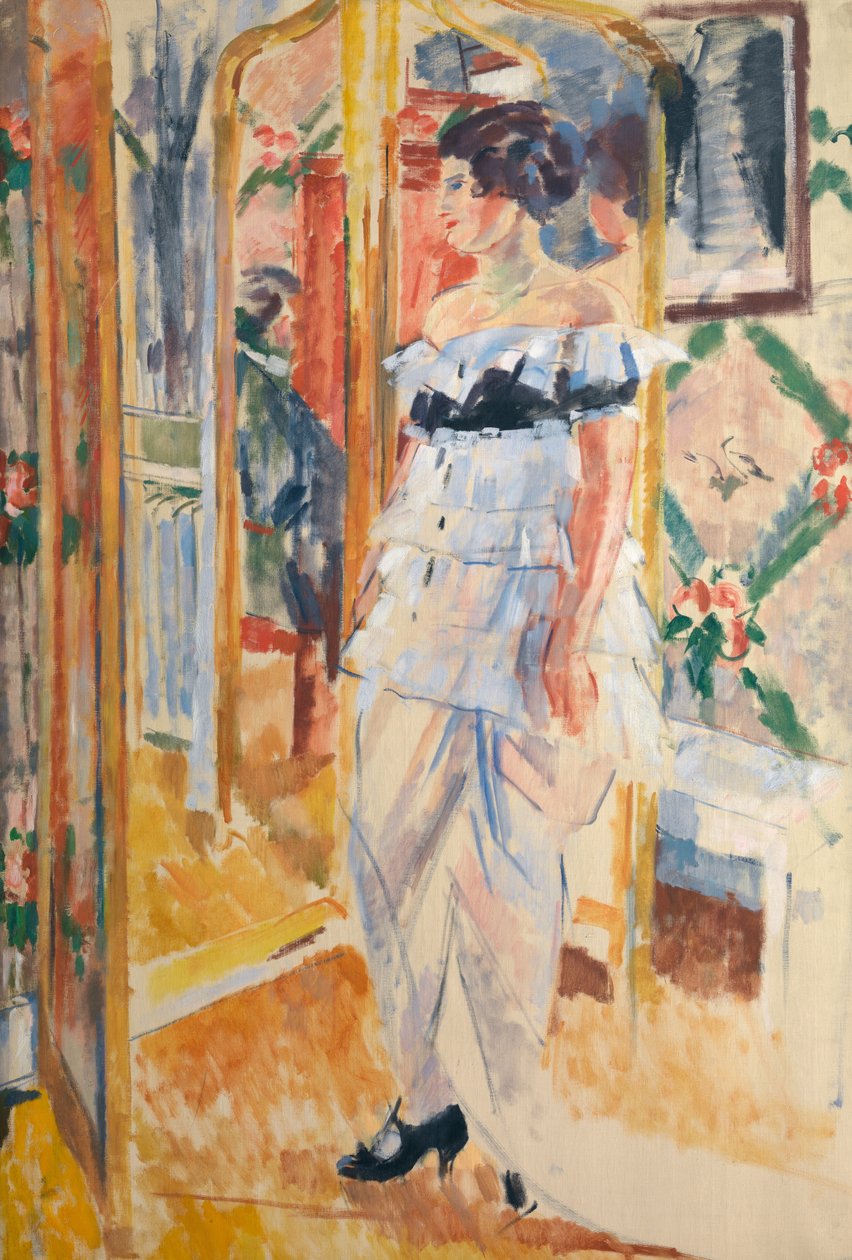 Portræt af Madame Giroux, ca. 1912-13 (olie på lærred) af Rik Wouters